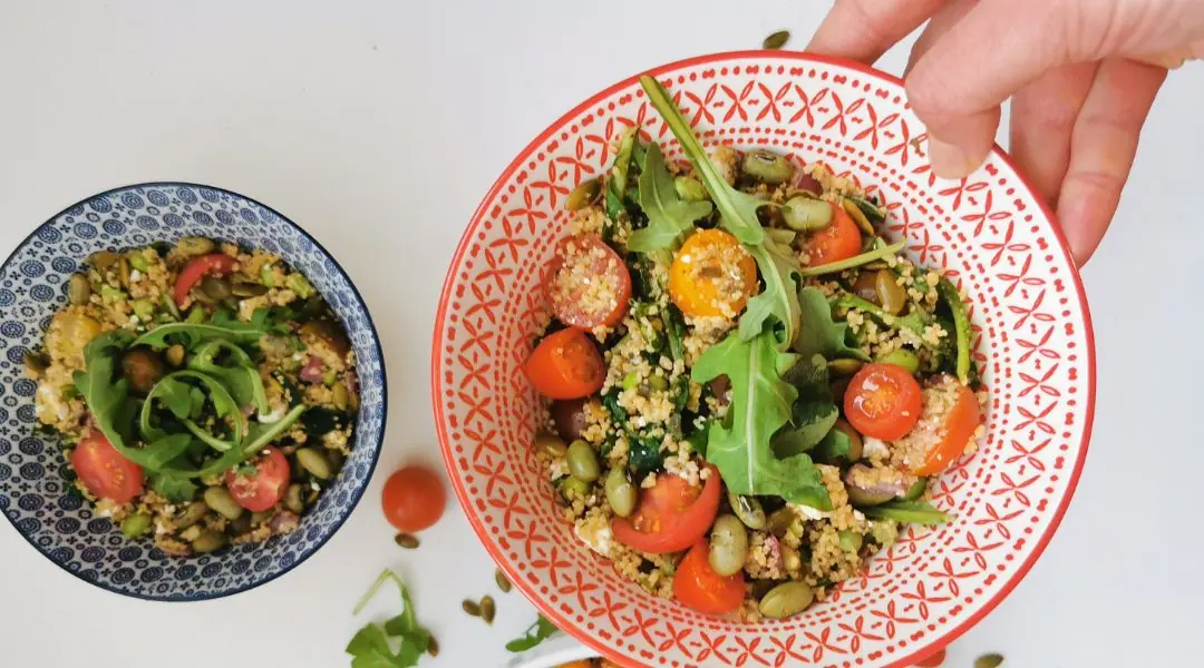 Salade de couscous rapide au pesto de Kombu