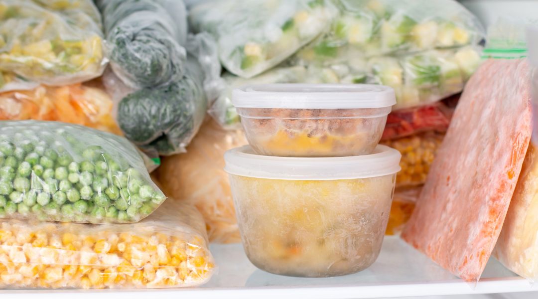 plats d'aliments surgelés