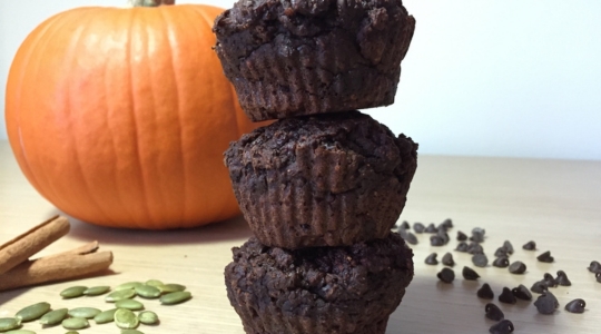 muffin choco citrouille végétarien