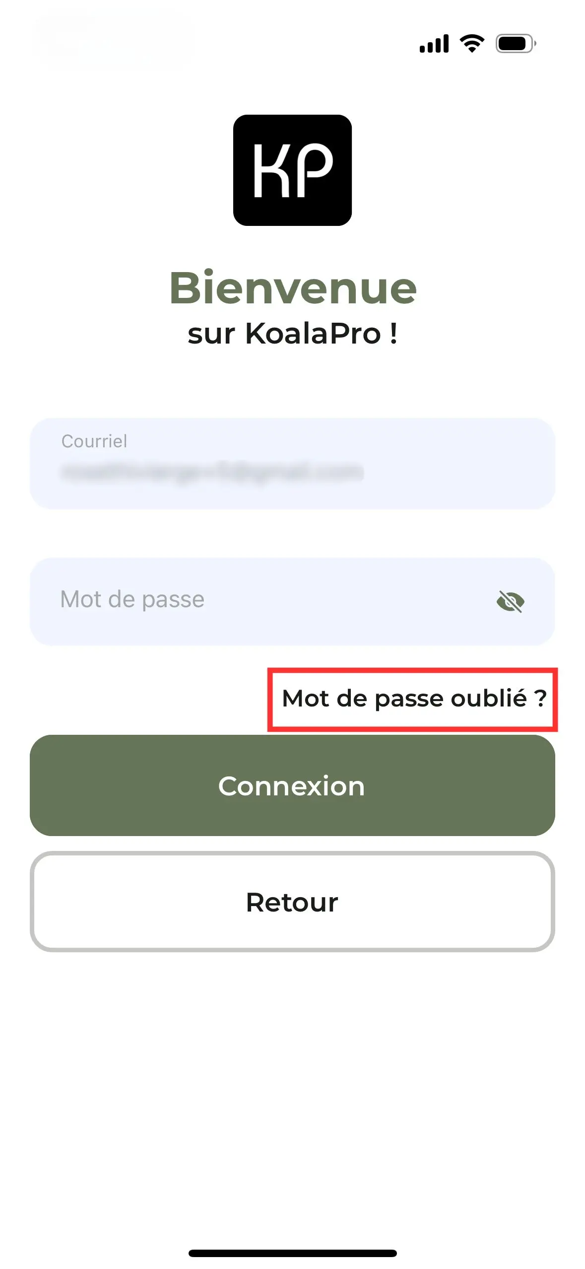 Que faire si j’ai oublié mon mot de passe ?