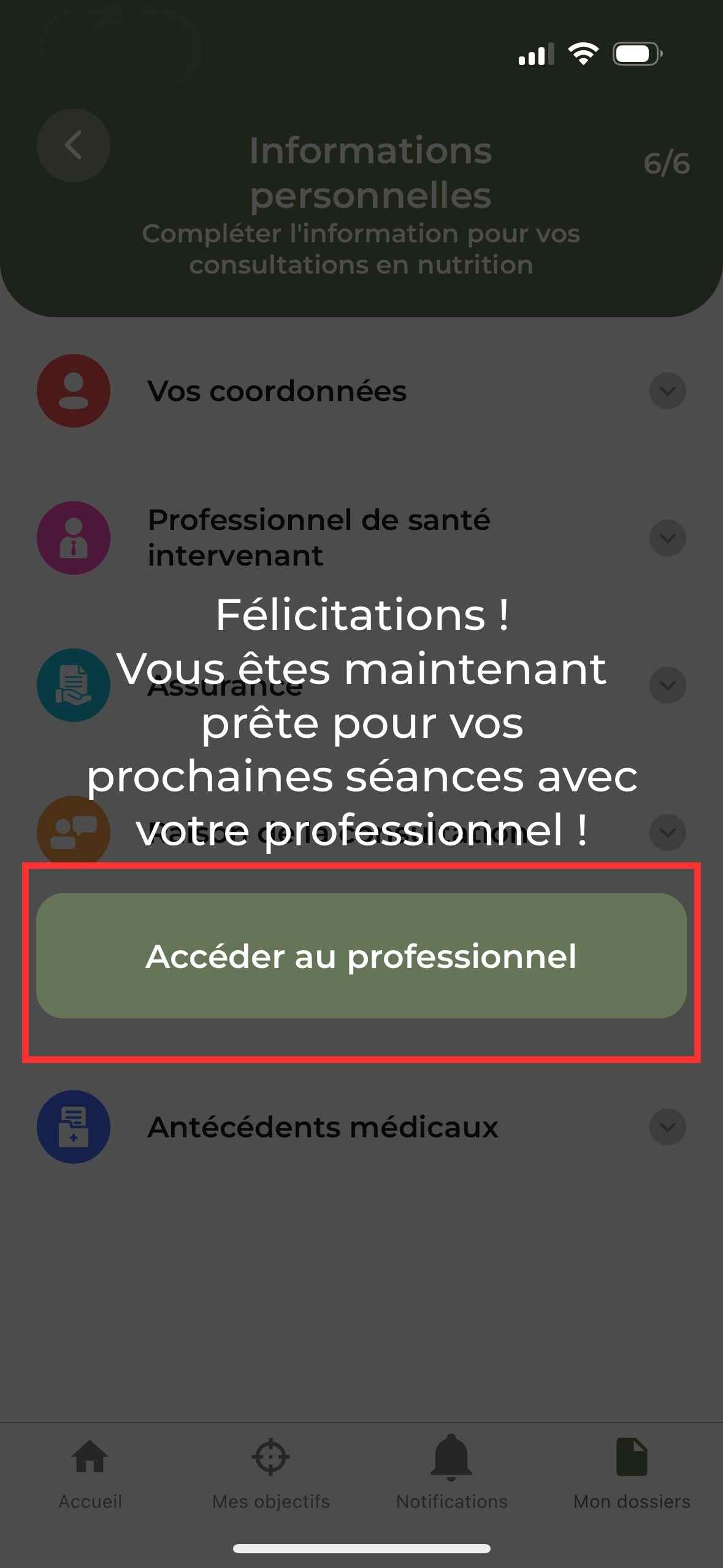 Remplir mon questionnaire pré-évaluation