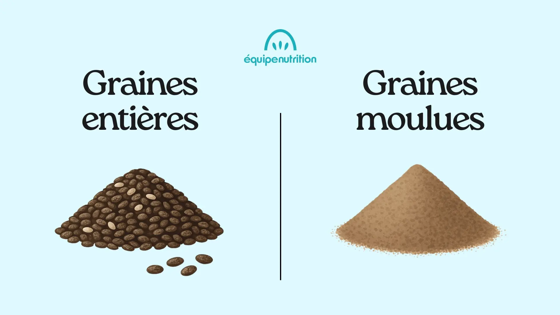 Comparaison graines de chia entières vs moulues