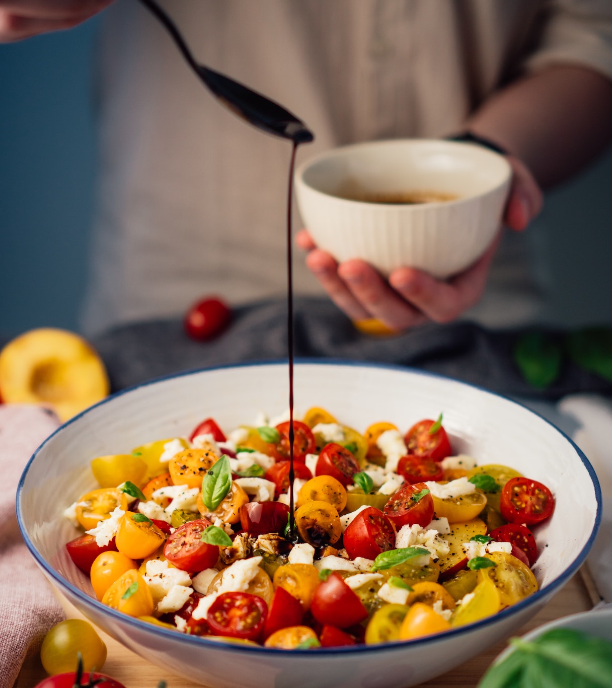 salade de tomates avec vinaigrette balsamique