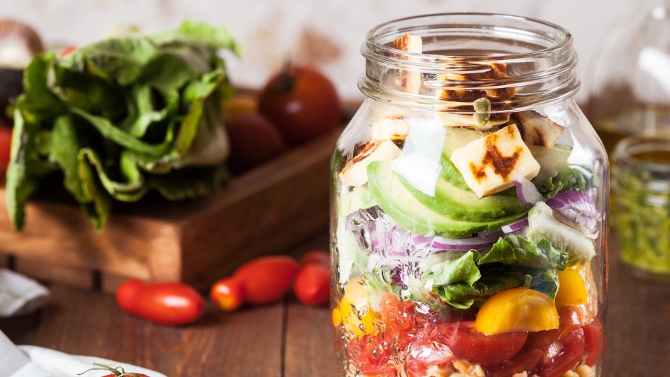 salade dans un pot masson