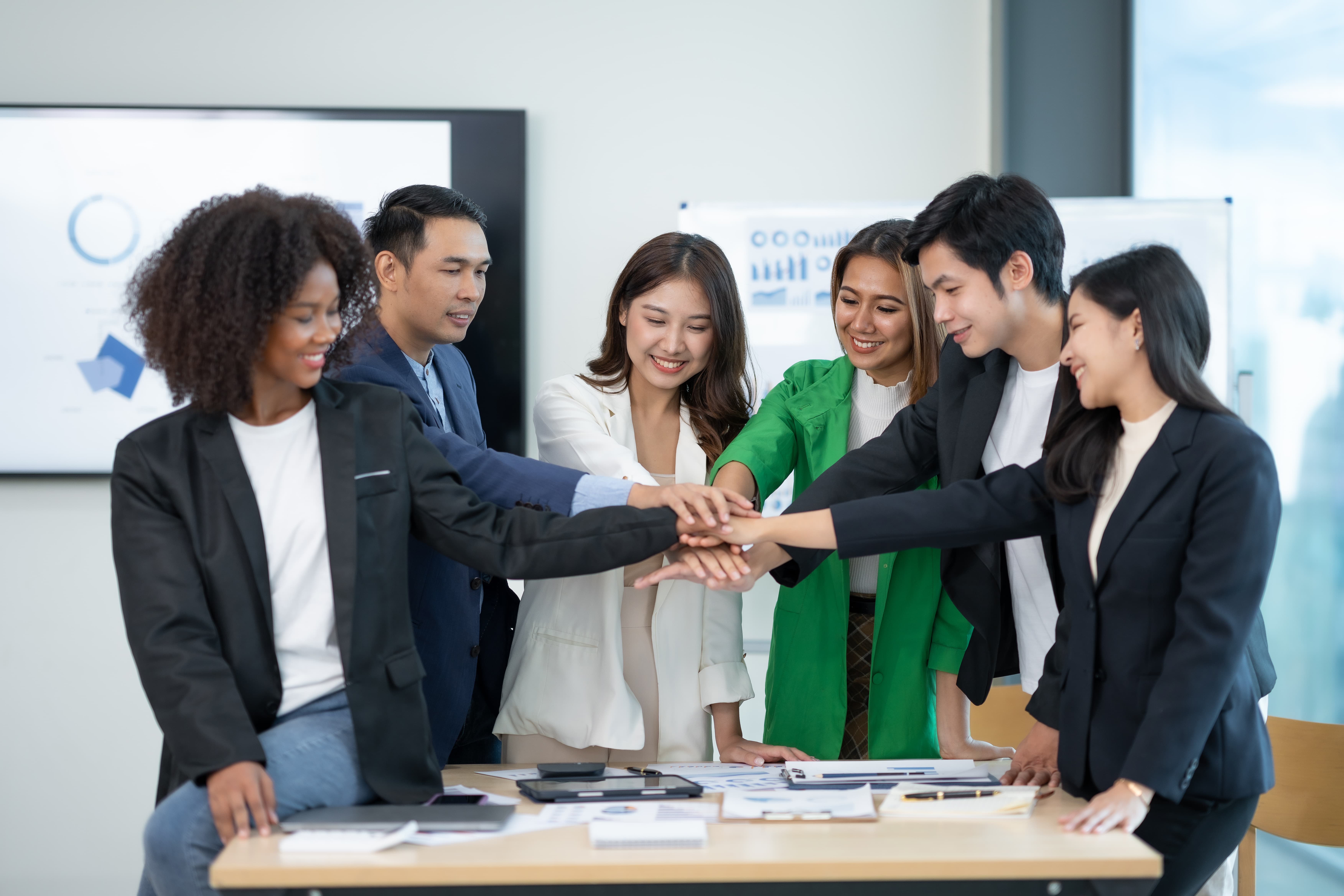 groupe de professionnels collaborateurs