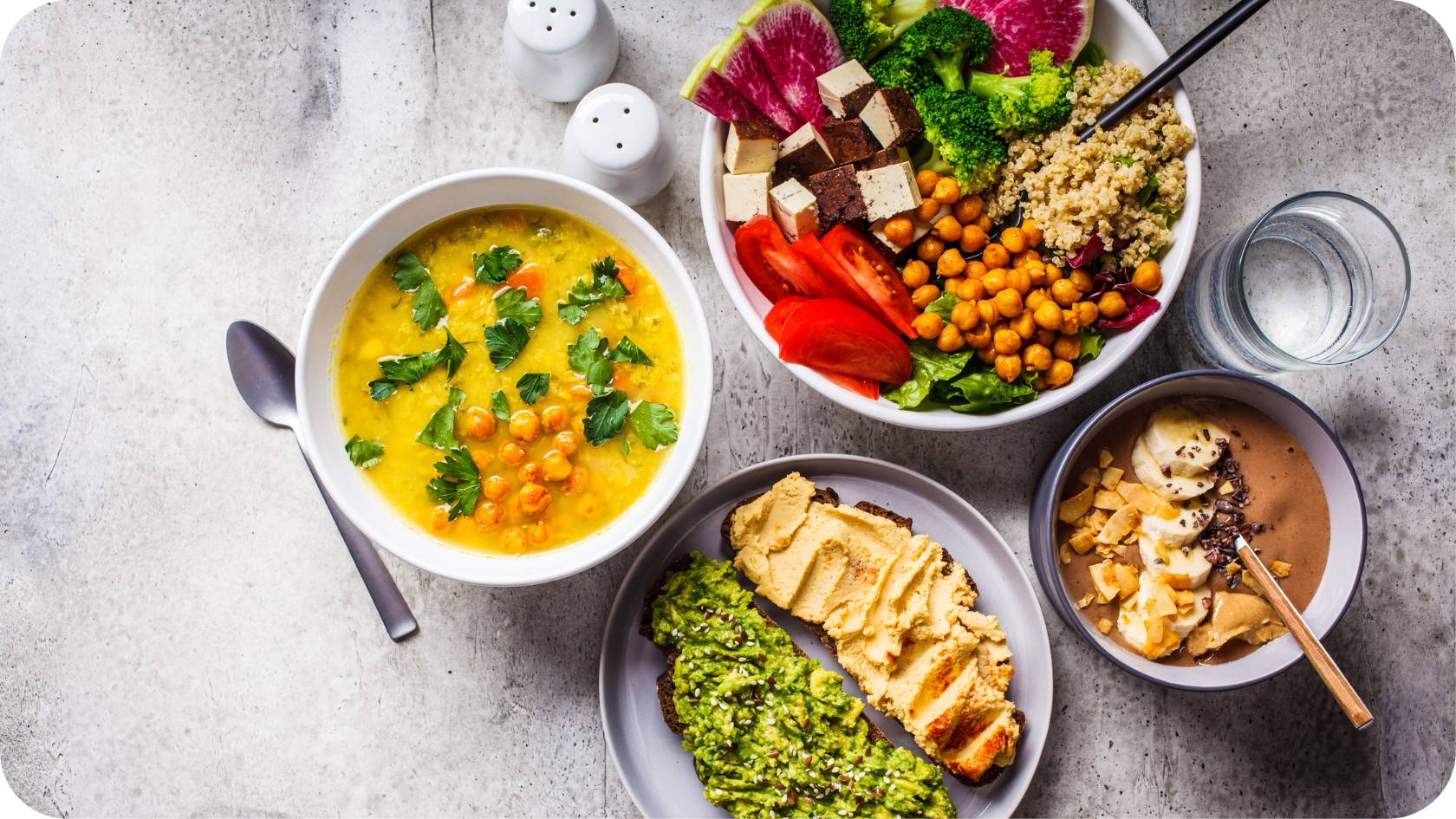 Aliments végétariens végétaliens à base de plante