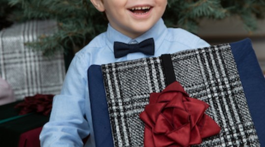 kid holding gift