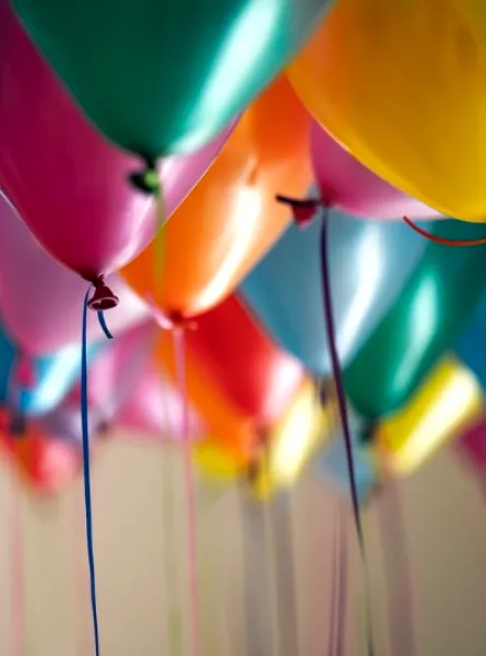 Helium-filled balloons