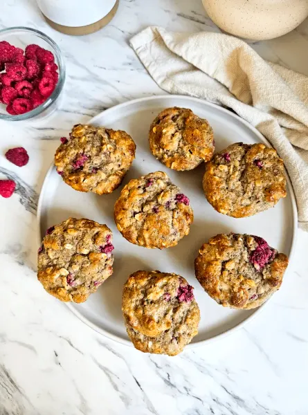 Muffin aux framboises, yogourt et érable ÉquipeNutrition Raspberry, Yogurt and Maple Muffins TeamNutrition