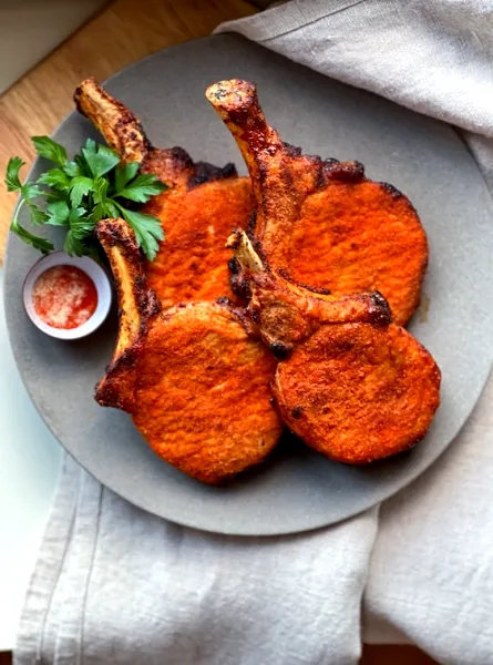 Côtelettes de porc faciles à la friteuse à l’air (Air Fryer) ÉquipeNutrition Easy Air Fryer Pork Chops TeamNutrition