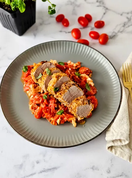 Filet de porc et tomates à la friteuse à air Air Fryer Pork Tenderloin with Roasted Tomatoes