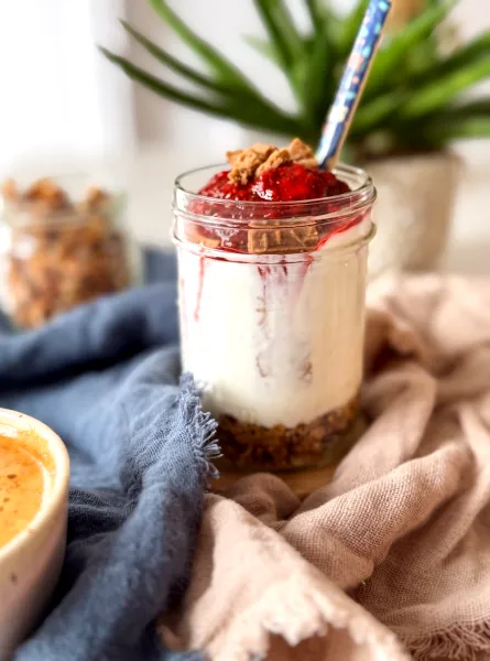 Cheesecake japonais version déjeuner en pot Équipenutrition Japanese Cheesecake Breakfast Jar Teamnutrition
