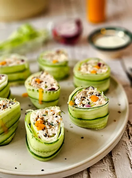 Rouleau de concombre au poulet ÉquipeNutrition Chicken Cucumber Roll TeamNutrition