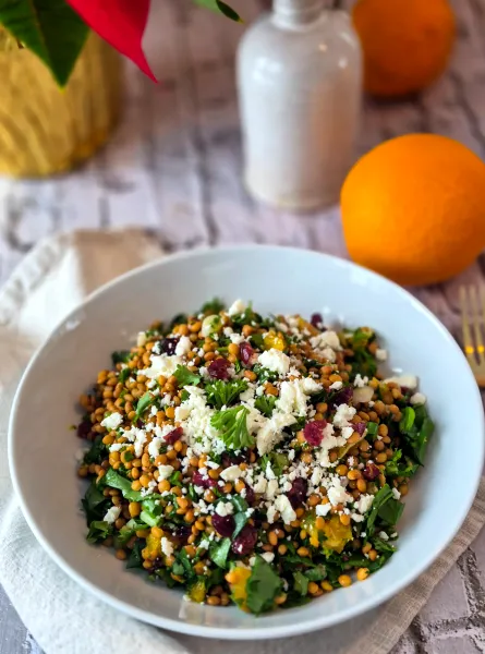 Salade de lentilles et d’oranges ÉquipeNutrition Lentil and Orange Salad TeamNutrition