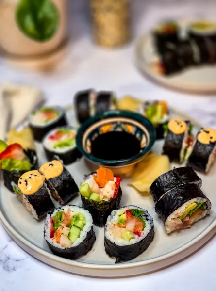sushis faciles ÉquipeNutrition Easy Homemade Sushi TeamNutrition